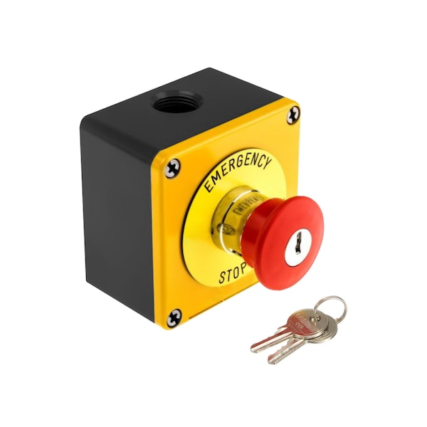 The Outdoor Plus Emergency Stop Button with Key OPT-ESTOPKEY - main